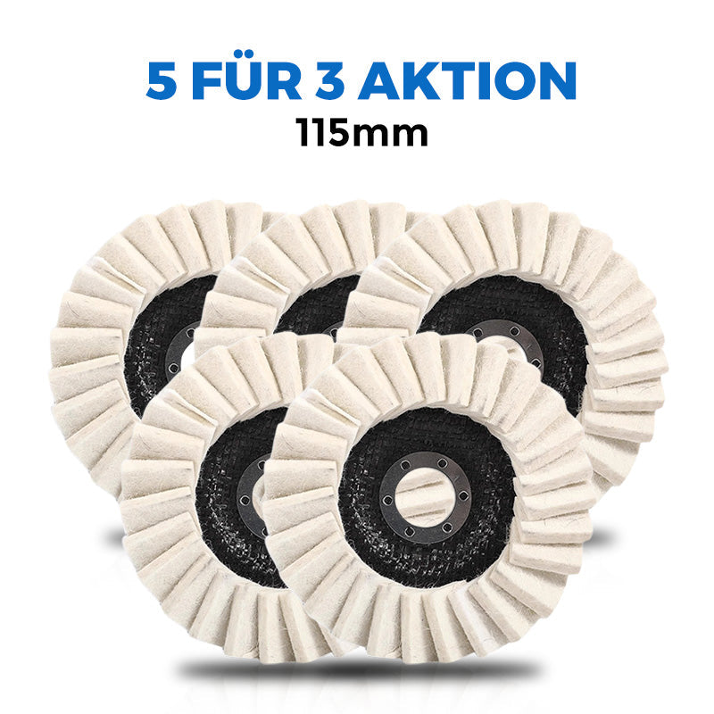 ⚙️ KAUFE 1, ERHALTE 1 GRATIS! 🔥 Wollpolierscheibe für Winkelschleifer – Hochglanz-Spiegelfinish, Langlebig & Vielseitig ✨