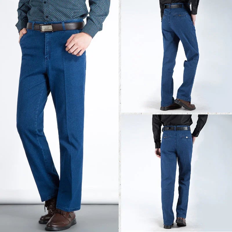 🔥Herren Jeans mit hoher Taille und geradem Schnitt