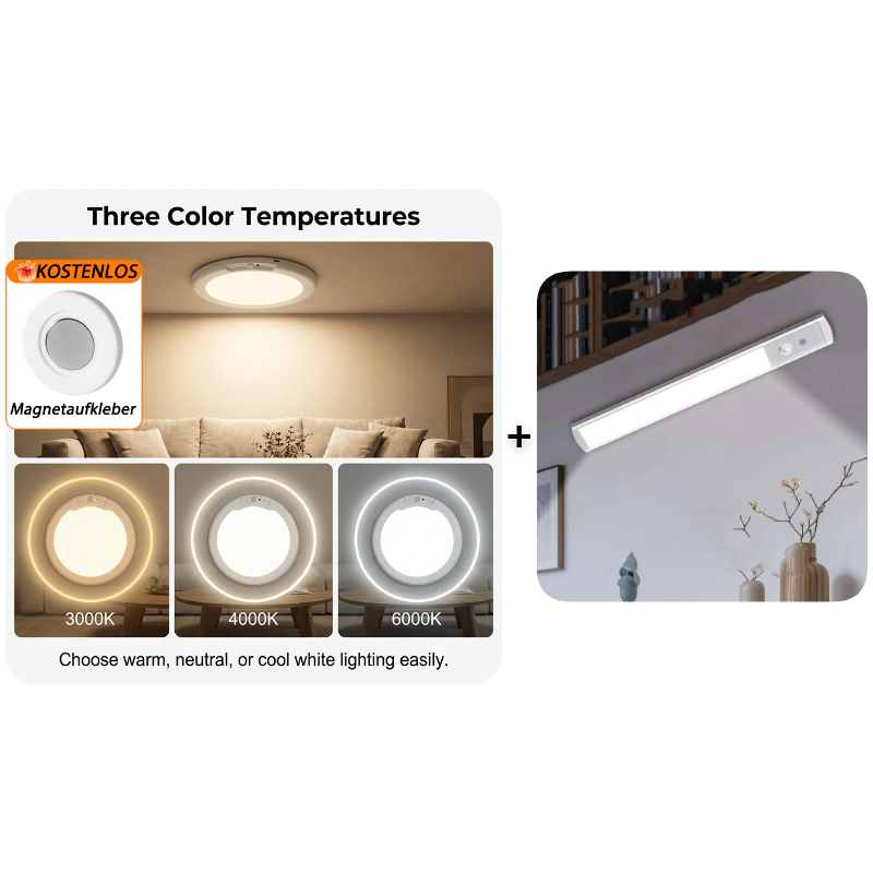 đ50% RabattâšWiederaufladbare LED-Deckenleuchte mit BewegungssensorđĄâĄLicht per Sprachbefehl â Schluss mit dem lĂ€stigen DrĂŒcken von Schalternđ