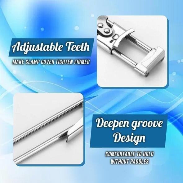 🥳2026 HEISSER DEAL🥳💞50K+ VERKAUFT! 🔥 50% RABATT! Verstellbarer Edelstahl-Glas- & Flaschenöffner – Zahnprofil, rutschfeste Arretierung, für Deckel bis 10 cm. Müheloses Öffnen! 🛡️💪