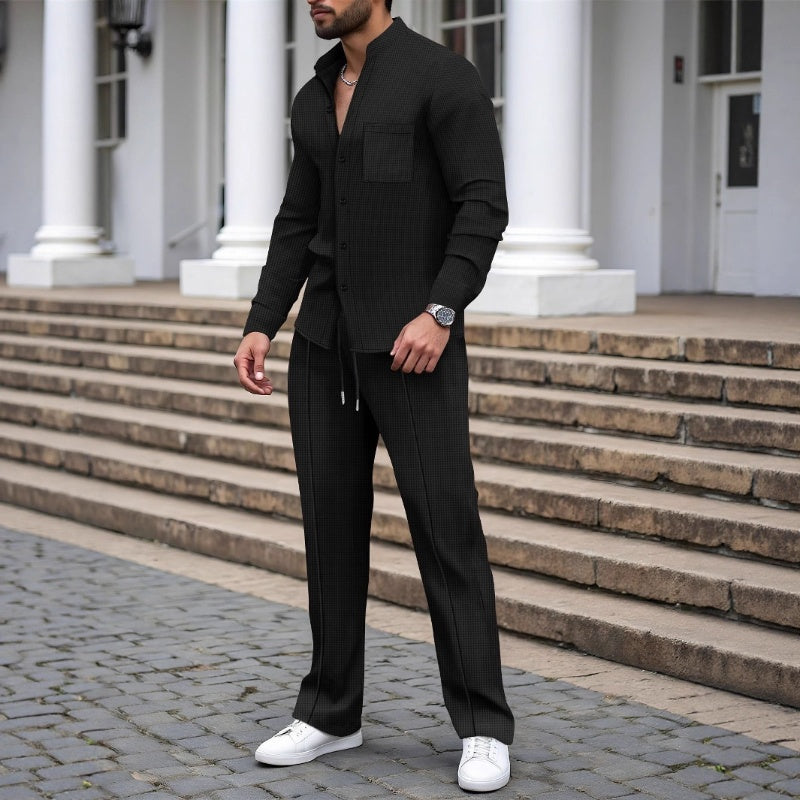 📢🔥Kauf 2 Artikel versandkostenfrei⏰ Herren 2-teiliges Waffle-Set – Bequemer Tragekomfort, Atmungsaktiv & Vielseitiger Style 🍂