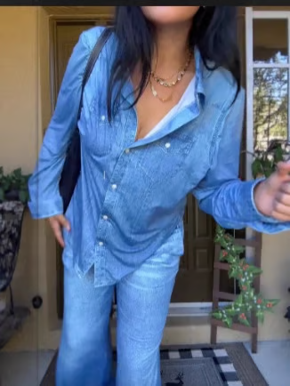 🔥⏰ Denim Dreams Pyjama-Set | Ultra-weiche Loungekleidung im Jeans-Look für maximalen Komfort.