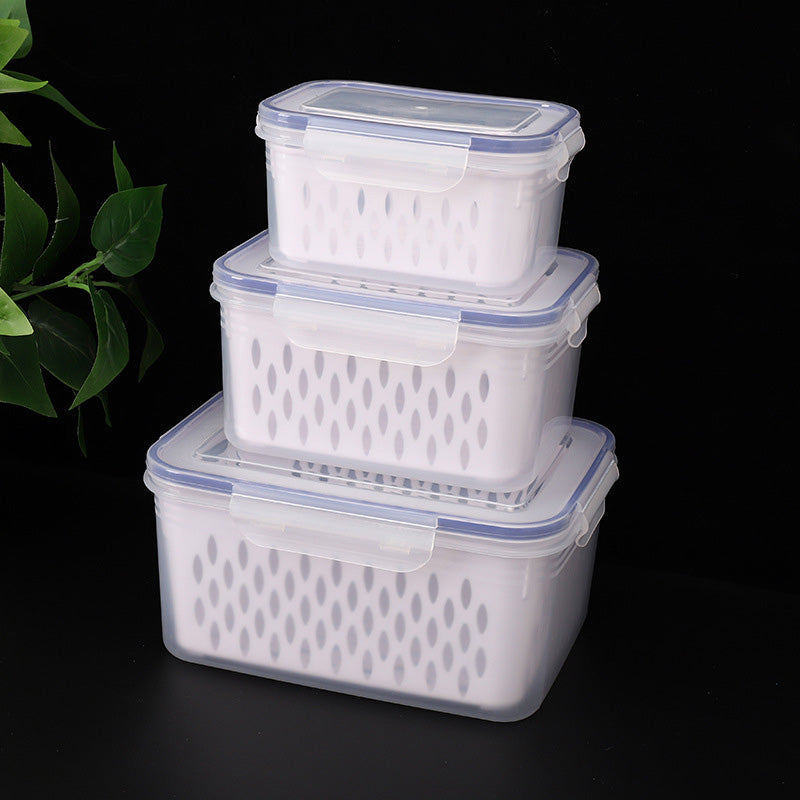 🍓✨ 3-teiliges Obstbehälter-Set – Herausnehmbares Sieb, auslaufsicher und stapelbar