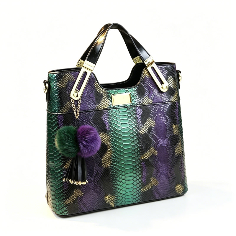 đLETZTER TAG 50% RABATTđ„Elegante Schlangenleder-Optik PU-Leder Tragetasche-premium Handtaschen