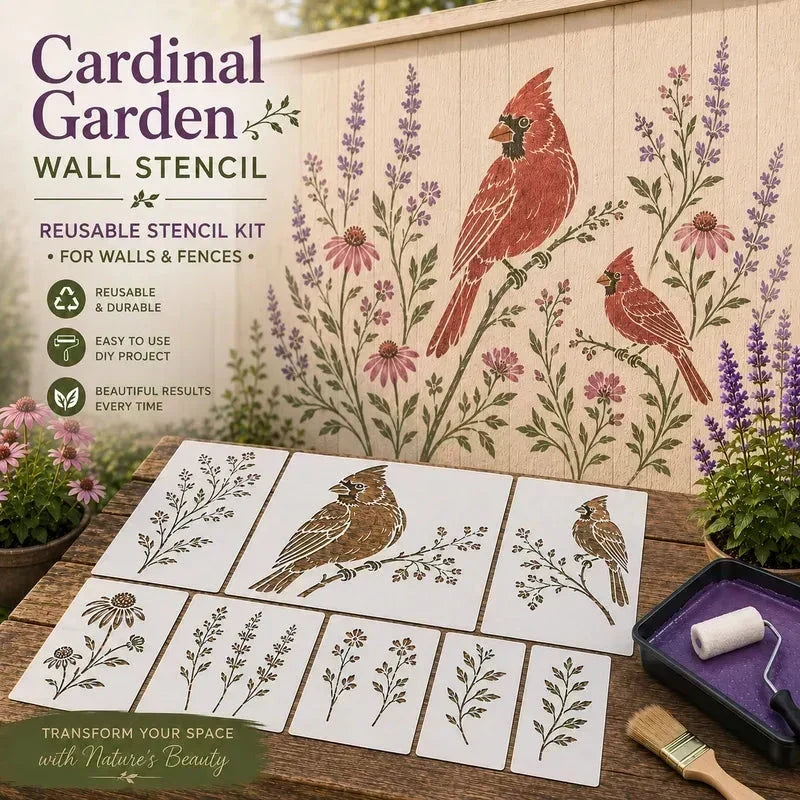 🎨 50 % Rabatt! DIY-Malschablonen für Garten & Terrasse – Wiederverwendbare Schablonen für Wege, Betonflächen & kreative Gestaltung