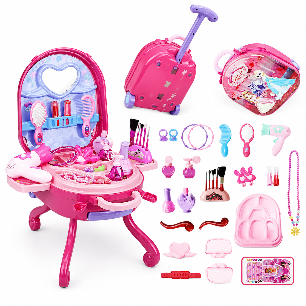 đ 50% RABATT! đ§ł Schminkkoffer fĂŒr Kinder â Tragbar & Rollenspiel-Set fĂŒr MĂ€dchen âš
