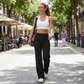 ⌛ Nur noch 3 Tage – 49% auf alles! ⏰ 50.000+ VERKAUFT!💕 Damen-Unifarbene Weite Straight-Leg-Hose