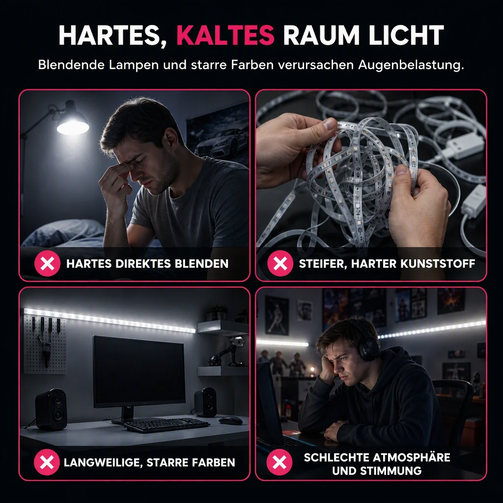 ✨ 50% RABATT! 🌟 Neon-Lichtband in Marderfell-Optik – 360° Rundumbeleuchtung ✨