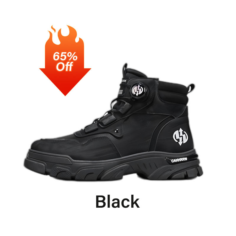 Herren-Outdoor-Arbeitsschuhe mit drehbarem Schnallverschluss 🔄👞 – Wasserdicht 💦, rutschhemmend 🚶‍♂️, bequem, atmungsaktiv 🌬️