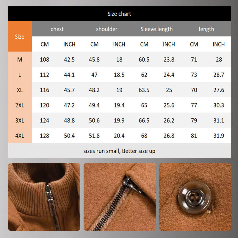 🔥Solange der Vorrat reicht 40 % Rabatt!🎉Herren Business-Wollmantel Mode Doppelkragen Mittel- und Langwollmantel