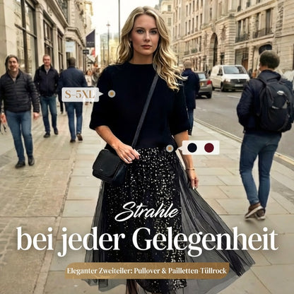 Sparkle-Top und Tüllrock für Damen