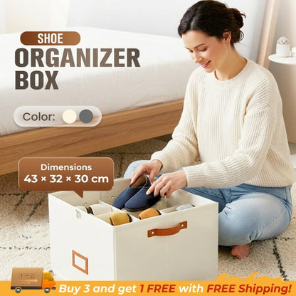⏰🔥 50 % RABATT FÜR BEGRENZTE ZEIT! 👟 Schuh-Aufbewahrungsbox aus Stoff: zusammenklappbar, geräumig, staubdicht und atmungsaktiv – ideal für Kleiderschränke und Schlafzimmer 🧺✨