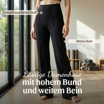 ⌛ Nur noch 3 Tage – 49% auf alles! ⏰ 50.000+ VERKAUFT!💕 Damen-Unifarbene Weite Straight-Leg-Hose