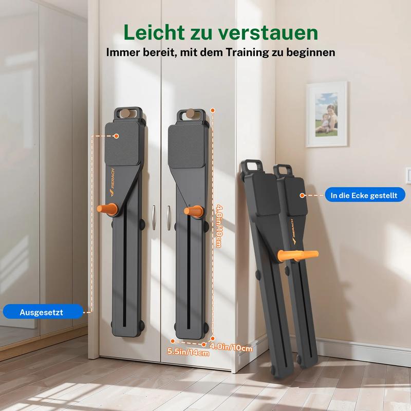 Multifunktionale Pilates-Reformer-Falttafel mit Knie-Timer und Widerstandsbändern für zu Hause für Bauch, Rücken, Schultern und Beinübungen