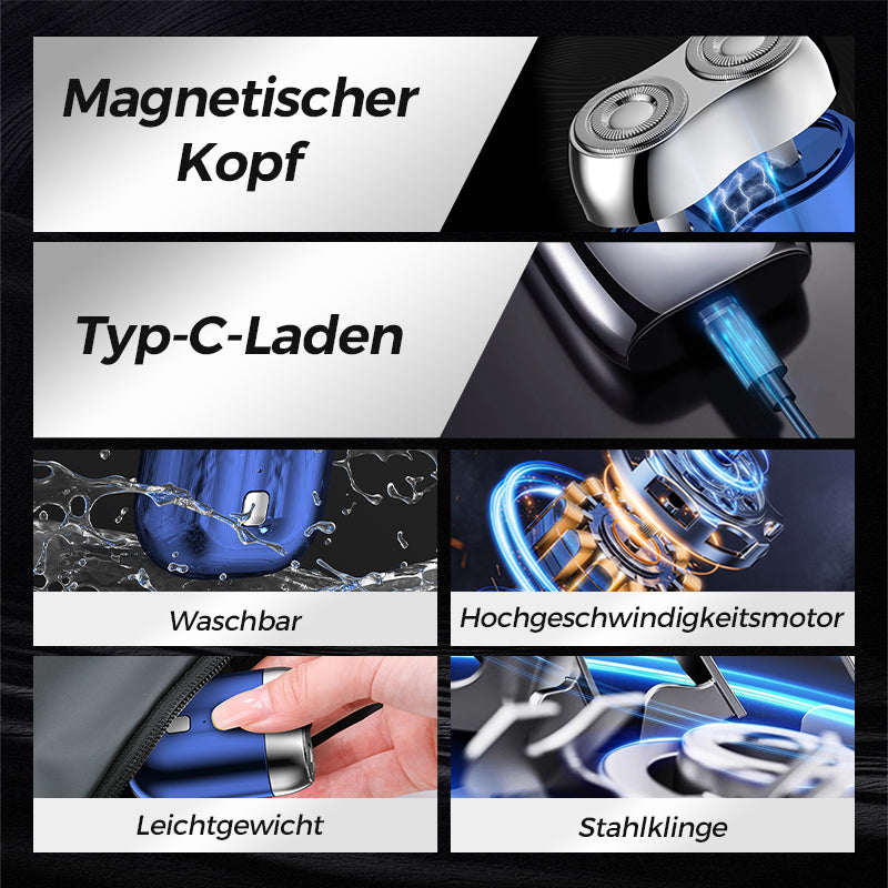 🔥🖤🎉BEST SALE🎁🎉Neuer verbesserter Taschenrasierer, Mini-USB-Rasierer