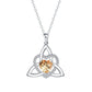 Keltische Herz-Halskette mit Geburtsstein✨ Triquetra Dreifaltigkeitsknoten Anhänger