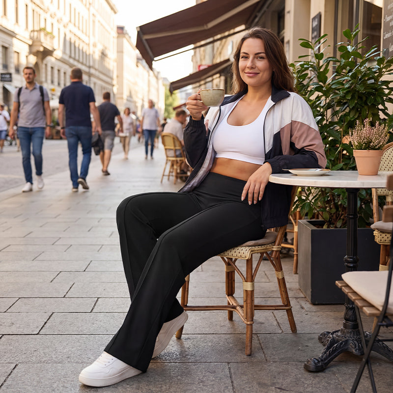 ⌛ Nur noch 3 Tage – 49% auf alles! ⏰ 50.000+ VERKAUFT!💕 Damen-Unifarbene Weite Straight-Leg-Hose