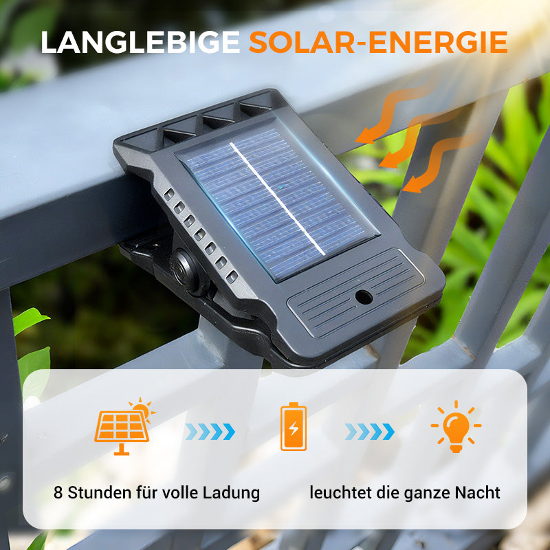 ✨ Jetzt 2 kaufen, 1 gratis erhalten!🌿 Solar-Clip-Leuchte mit Bewegungssensor – Ideal für Garten, Balkon & Terrasse! 🏡