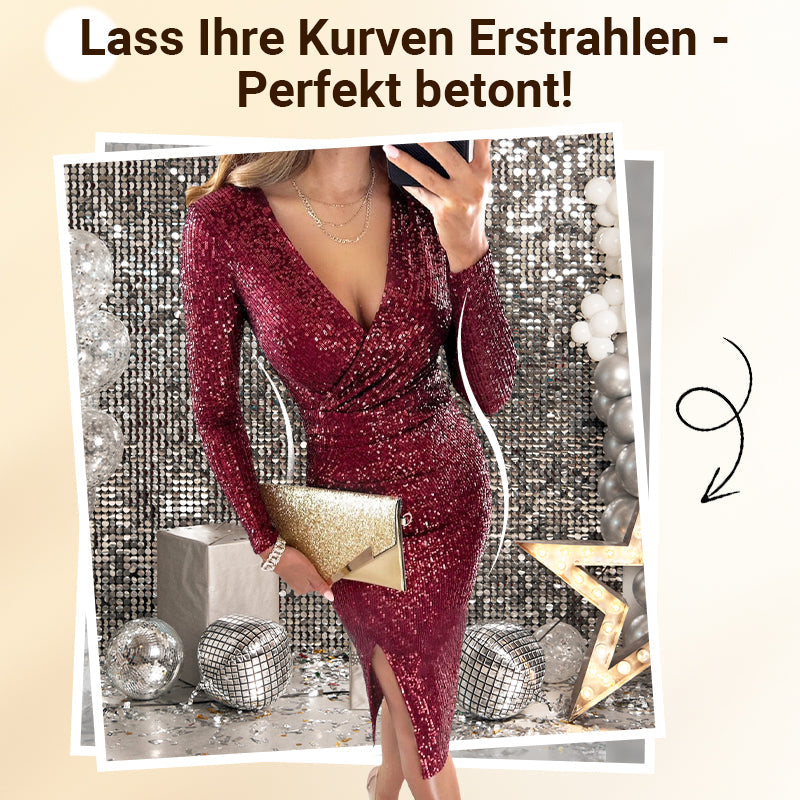 🎅Weihnachtsverkauf 50% Rabatt🎄Sexy Paillettenkleid im Bodycon-Stil✨