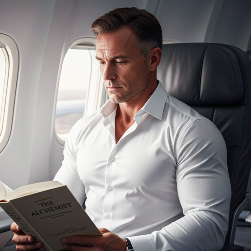 🔥Black Friday Mega-Angebot – 50 % Rabatt!🔥Einfarbige Herrenhemden mit Reverskragen und langen Ärmeln