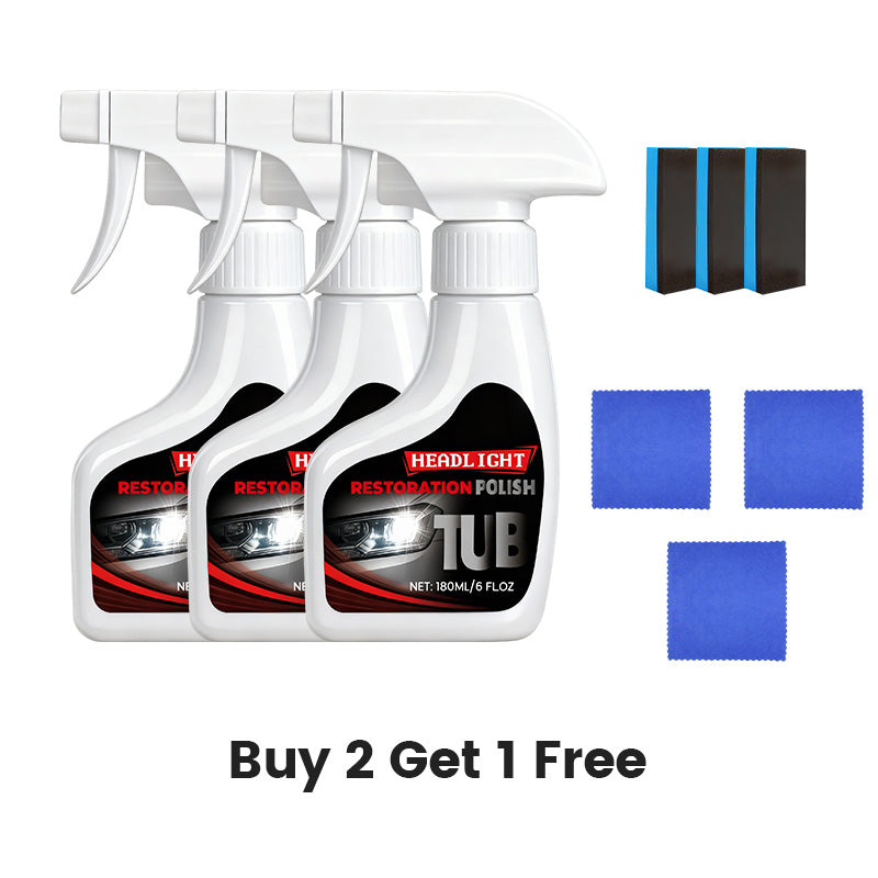 Professioneller Scheinwerfer-Renovierer 180 ml mit Schwamm 🧽🚗