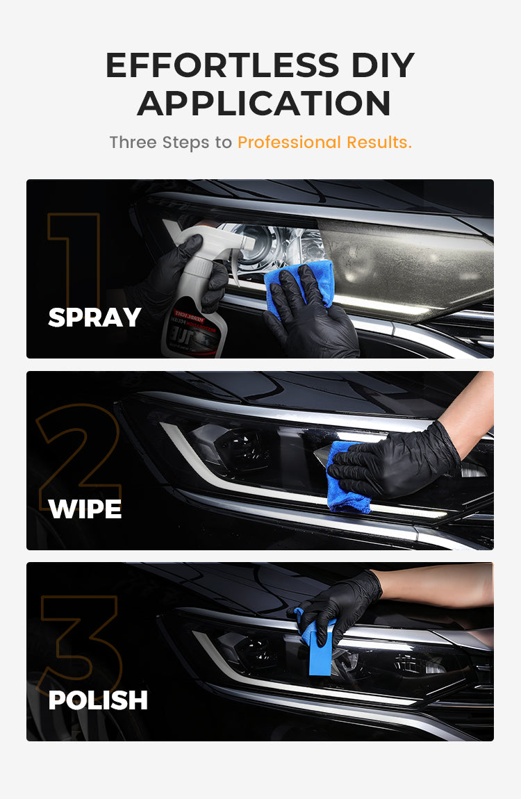 Professioneller Scheinwerfer-Renovierer 180 ml mit Schwamm 🧽🚗
