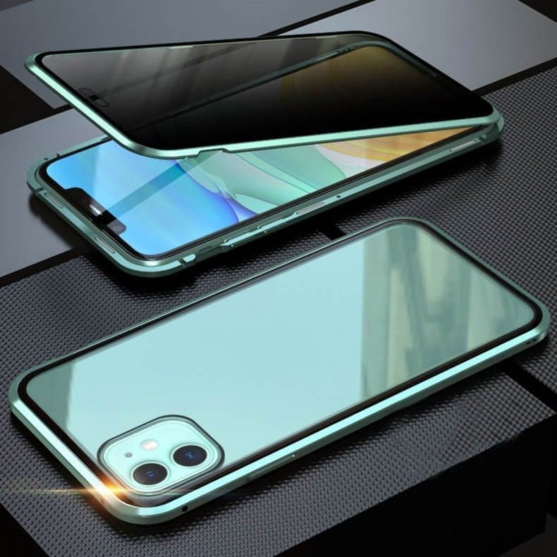 ✨ LETZTER TAG VERKAUF 50% RABATT ✨Magnetische iPhone-Hülle mit Sichtschutzglas und Metallrahmen