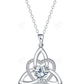 Keltische Herz-Halskette mit Geburtsstein✨ Triquetra Dreifaltigkeitsknoten Anhänger