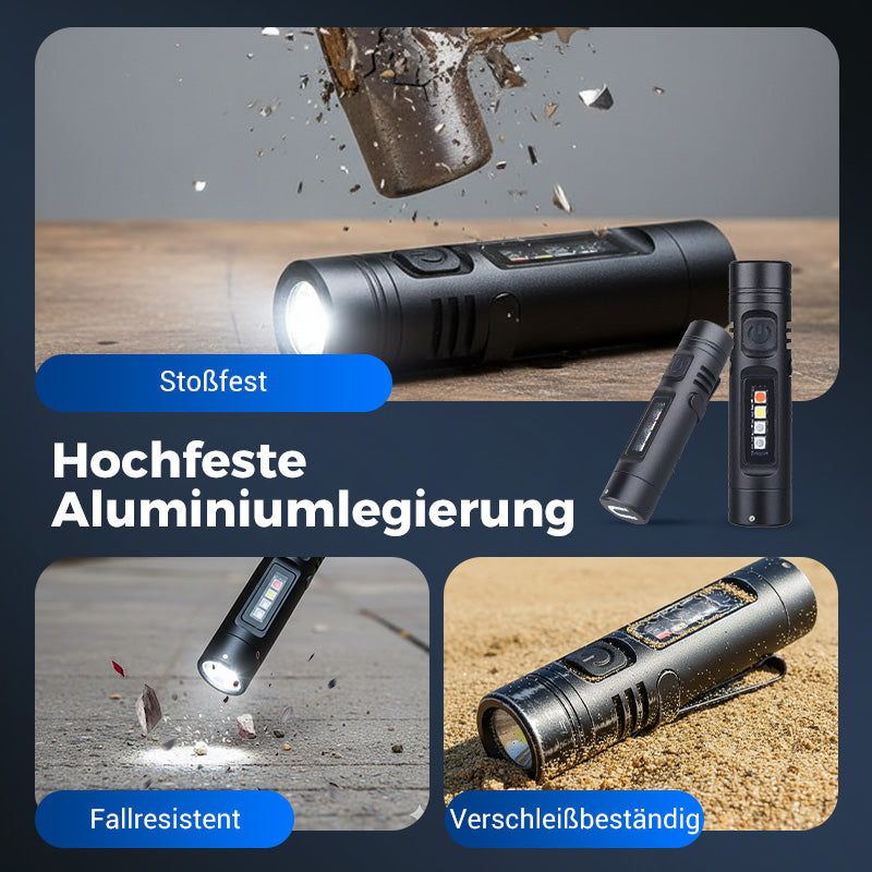 Multifunktionale Mini-Taschenlampe aus Aluminiumlegierung