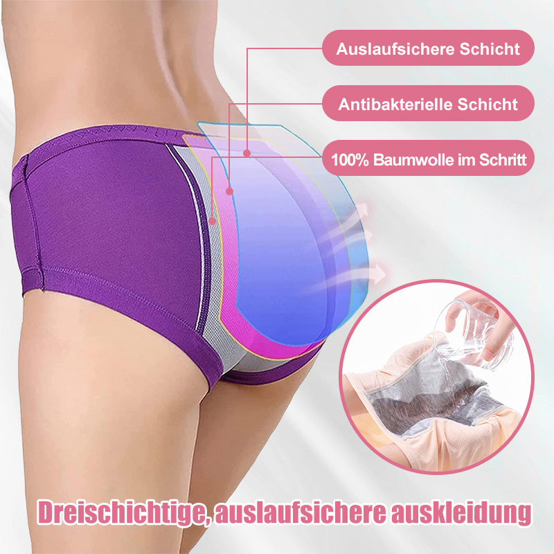 🌸 KAUFE 2, ERHALTE 1 GRATIS! 🩲 Hoch taillierte auslaufsichere Höschen – Atmungsaktiv & weich – Ideal für leichte bis mittlere Tage – sicherer Tragekomfort ohne sichtbare Konturen 🌿