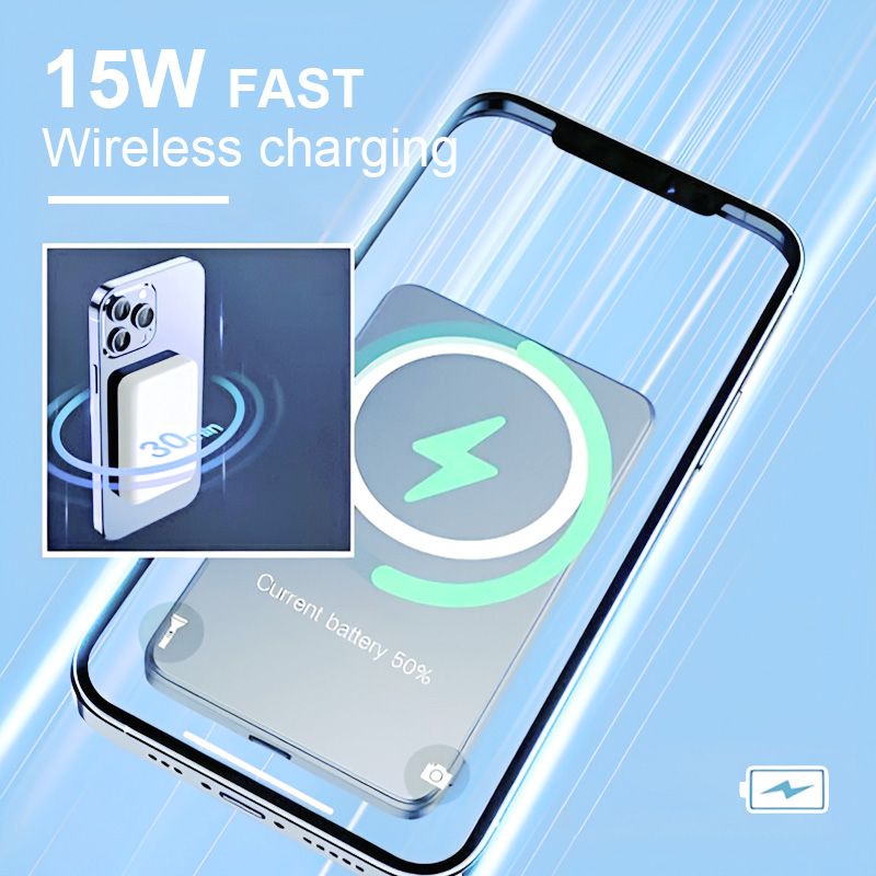 ⚡🔋 Jetzt 50% sparen! Magnetische 20W Powerbank 10000mAh – Kabellos & Schnellladung 🧳⚡ Ideal für Reise: Kompakt, langlebig & voll kompatibel mit MagSafe.