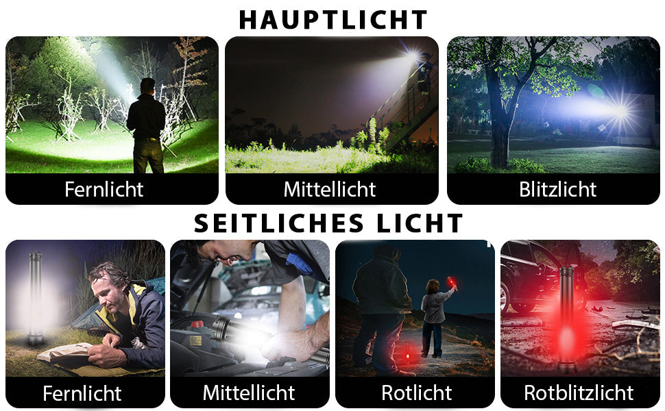 🔦 64 % Rabatt! 🎉 Wiederaufladbare Taschenlampe mit 90.000 Lumen – Extrem hell, wasserdicht und mit langer Akkulaufzeit 📦