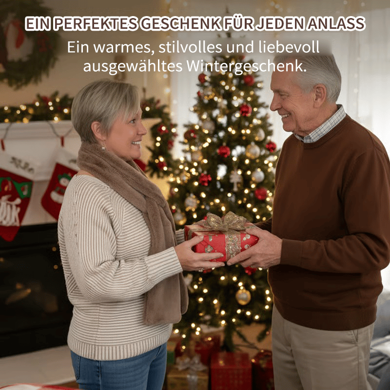 🏆LETZTER TAG SALE 50% RABATT🔥⚡50K+ verkauft!🧣Ultraweicher Kunstfell-Durchziehschal mit geheimer Reißverschlusstasche