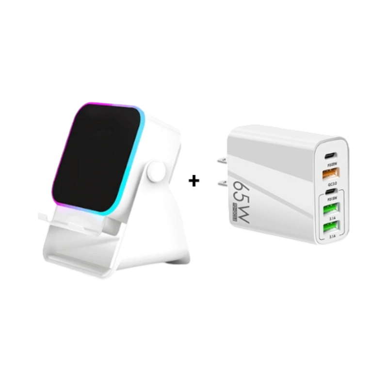 🔥Begrenzten 50%-Rabatts!🔥 5-in-1 Kabelloser Bluetooth-Lautsprecher mit Induktionsfunktion und verstellbarer Handyhalterung
