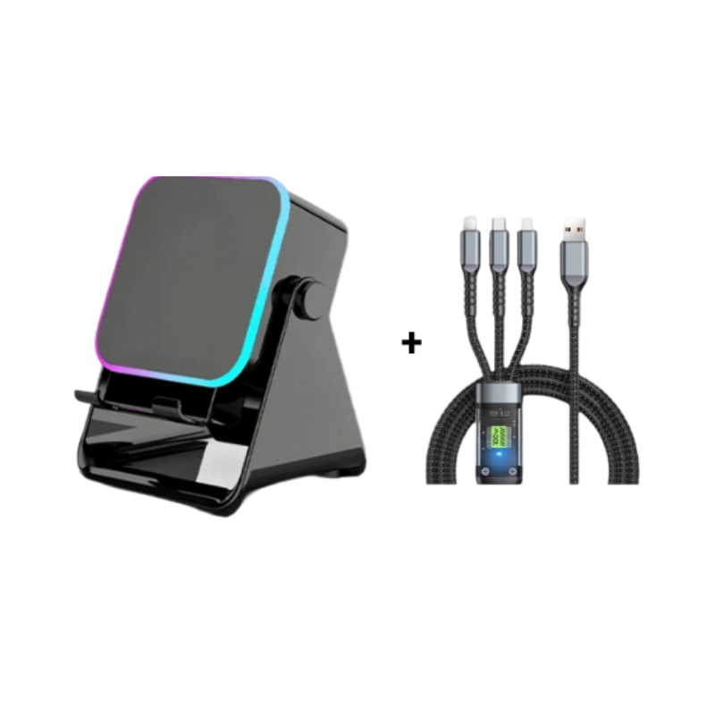 🔥Begrenzten 50%-Rabatts!🔥 5-in-1 Kabelloser Bluetooth-Lautsprecher mit Induktionsfunktion und verstellbarer Handyhalterung