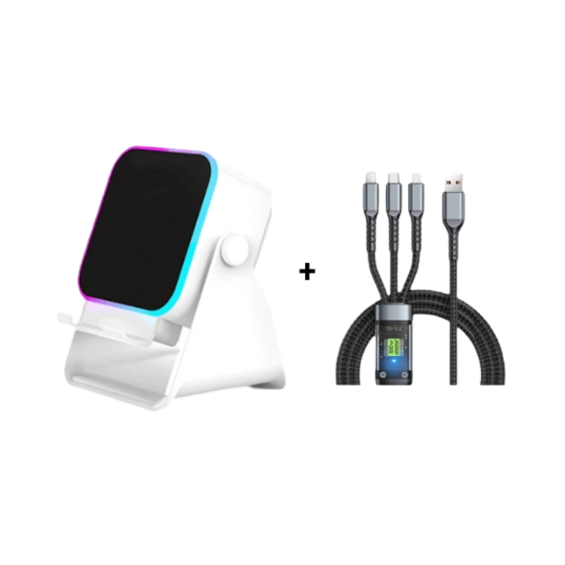 🔥Begrenzten 50%-Rabatts!🔥 5-in-1 Kabelloser Bluetooth-Lautsprecher mit Induktionsfunktion und verstellbarer Handyhalterung