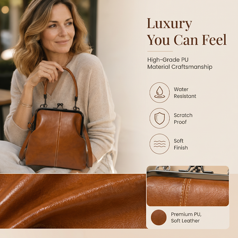 🎁50% RABATT!👝Vintage-Kiss-Lock-Tasche – 2-in-1: Tragen & Ordnen