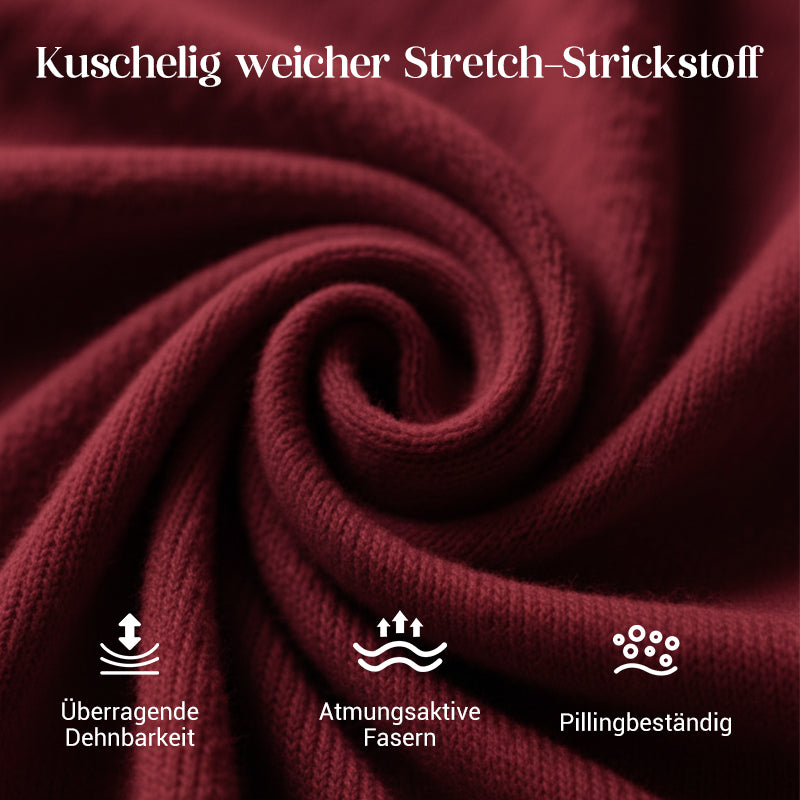 Elegantes 2-teiliges Set aus Strickpullover und Midirock