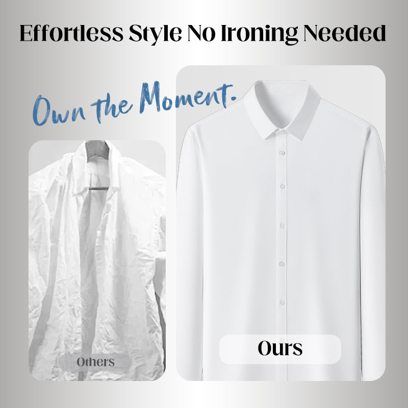 🔥Black Friday Mega-Angebot – 50 % Rabatt!🔥Einfarbige Herrenhemden mit Reverskragen und langen Ärmeln