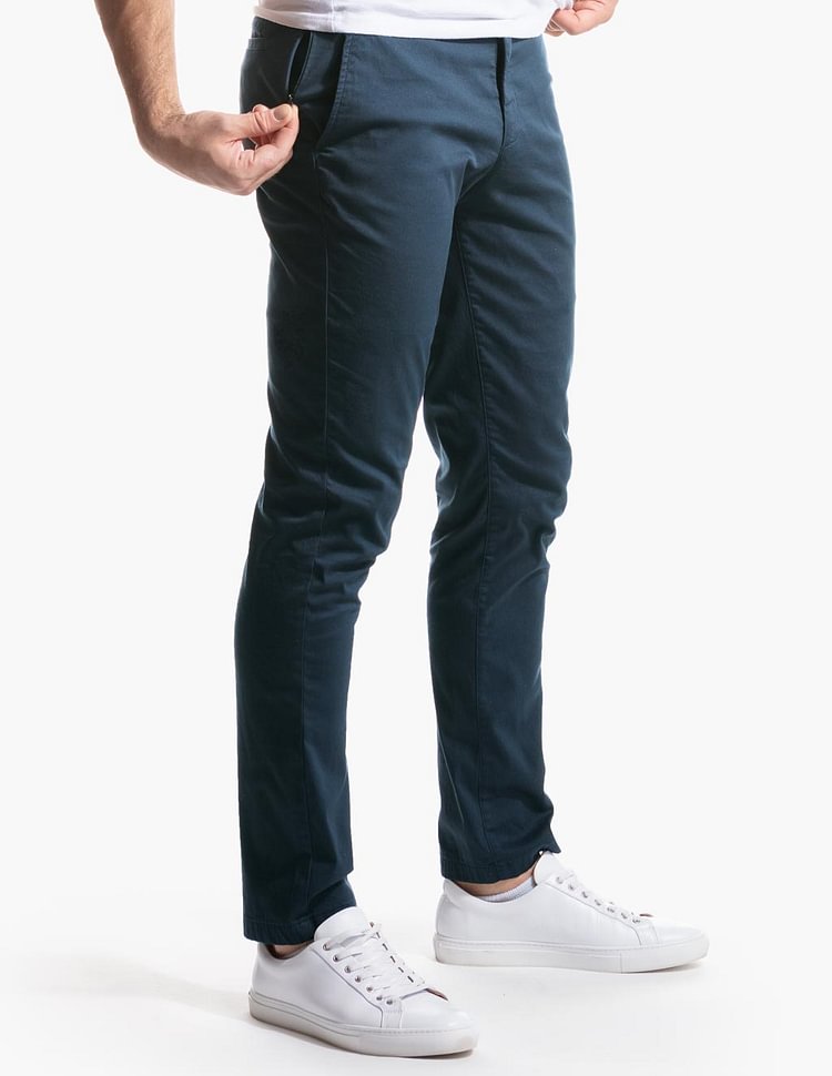 Herren-Freizeithosen aus Stretch-Khakifarbe