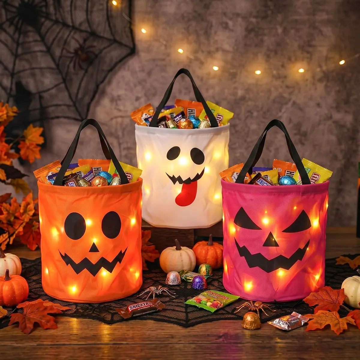 🎃 Diese Halloween-Tasche ist schon ein Hit! ✨ LED-Kürbis Trick-or-Treat-Tasche – Das perfekte Leuchten für Kinder 👻