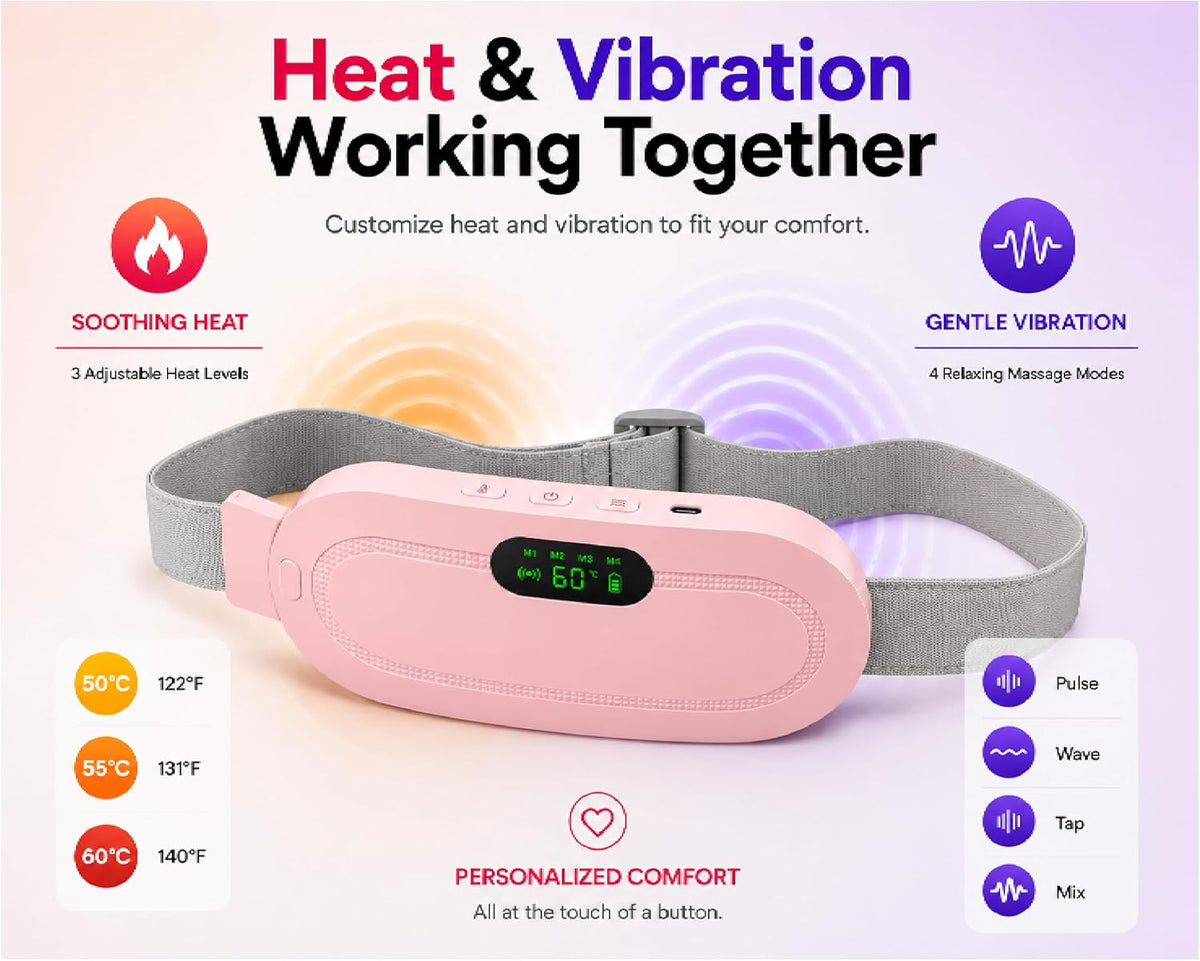 🥳 2026 Mega-Sale 🥳💞 Über 50.000× verkauft! 🔥💖 Wärmegürtel mit Massage bei Regelschmerzen – 3 Wärmestufen + Vibration. Kabellos, tragbar & leise – Wohltuende Wärme überall! 🎁✨ Das perfekte Geschenk für sie!