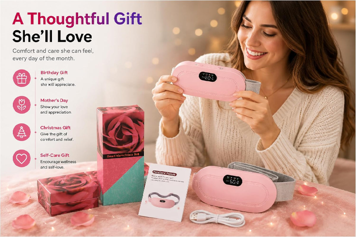 🥳 2026 Mega-Sale 🥳💞 Über 50.000× verkauft! 🔥💖 Wärmegürtel mit Massage bei Regelschmerzen – 3 Wärmestufen + Vibration. Kabellos, tragbar & leise – Wohltuende Wärme überall! 🎁✨ Das perfekte Geschenk für sie!