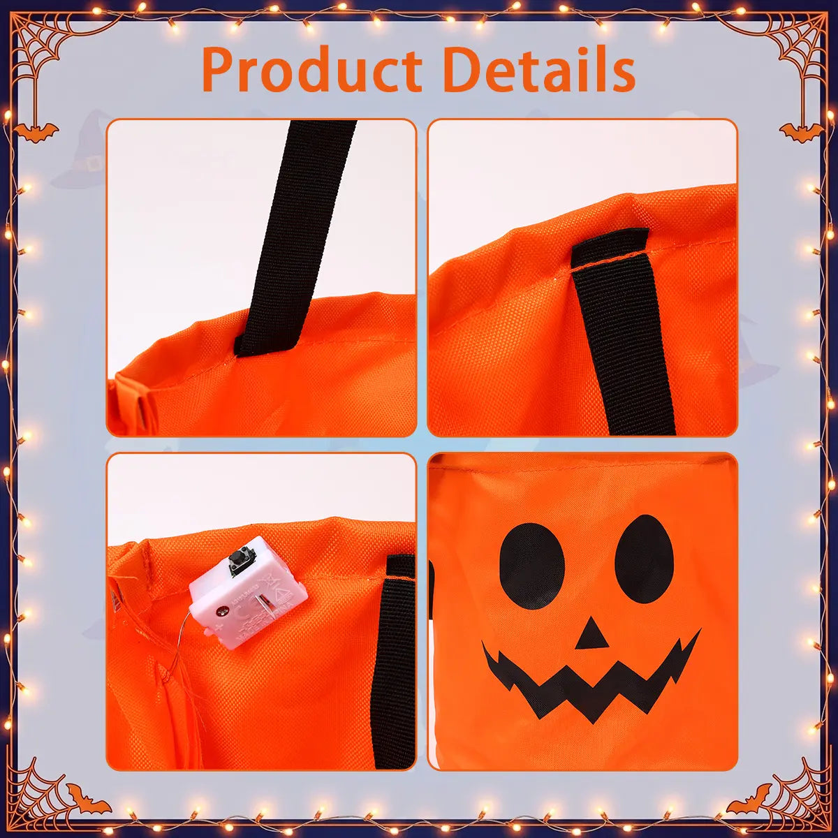 🎃 Diese Halloween-Tasche ist schon ein Hit! ✨ LED-Kürbis Trick-or-Treat-Tasche – Das perfekte Leuchten für Kinder 👻