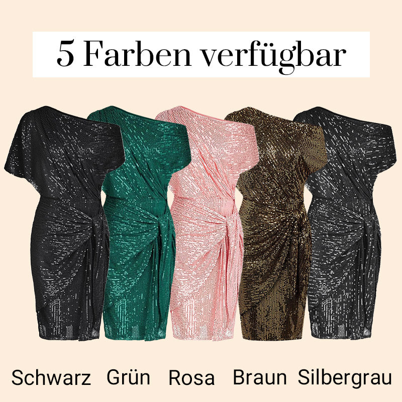 💃👠49% RABATT💖Party- und Clubkleid mit One-Shoulder-Träger und funkelnden Pailletten für Damen✨