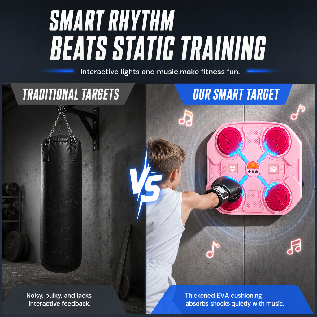Elektronisches Musik-Boxziel für Kinder mit Rhythmus-Reaktionstraining für Fitness und Stressabbau zu Hause