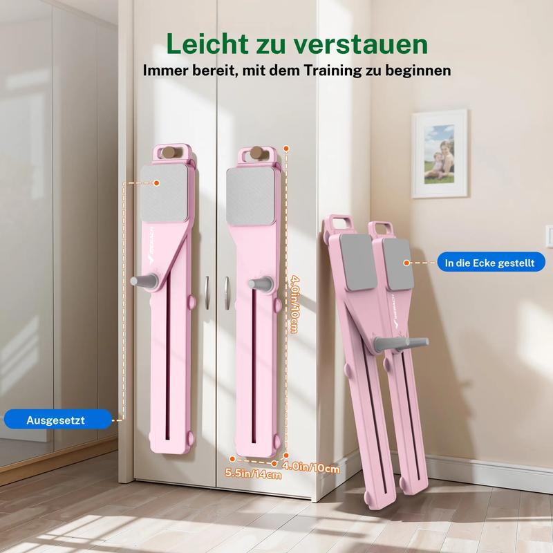 Multifunktionale Pilates-Reformer-Falttafel mit Knie-Timer und Widerstandsbändern für zu Hause für Bauch, Rücken, Schultern und Beinübungen