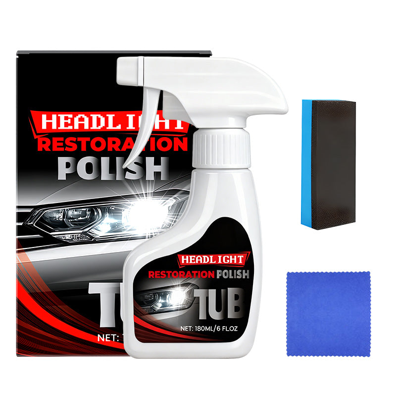 Professioneller Scheinwerfer-Renovierer 180 ml mit Schwamm 🧽🚗