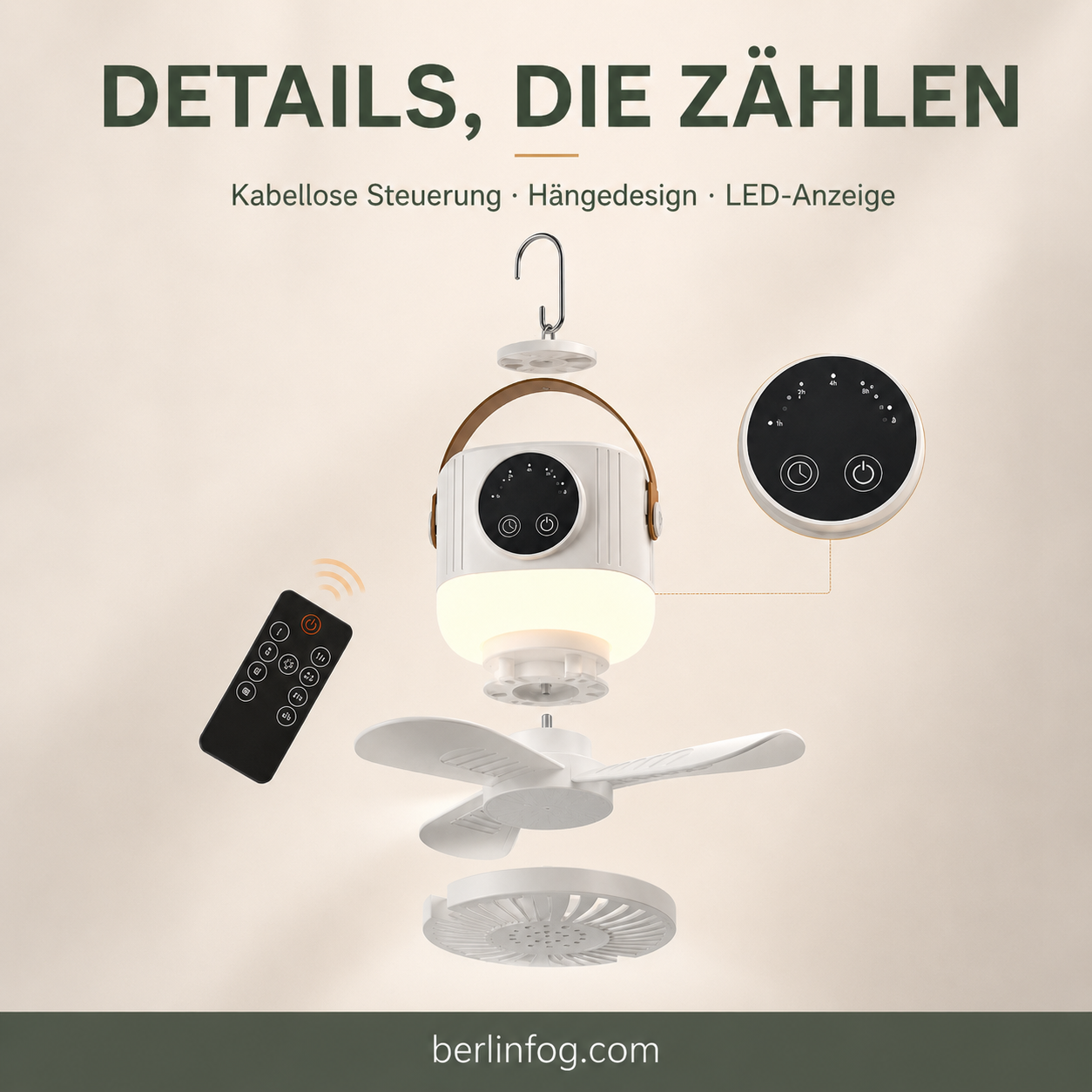 ⏰ Zeitlich begrenztes Angebot:50% RABATT auf wiederaufladbaren Deckenventilator mit LED! 🌬️✨