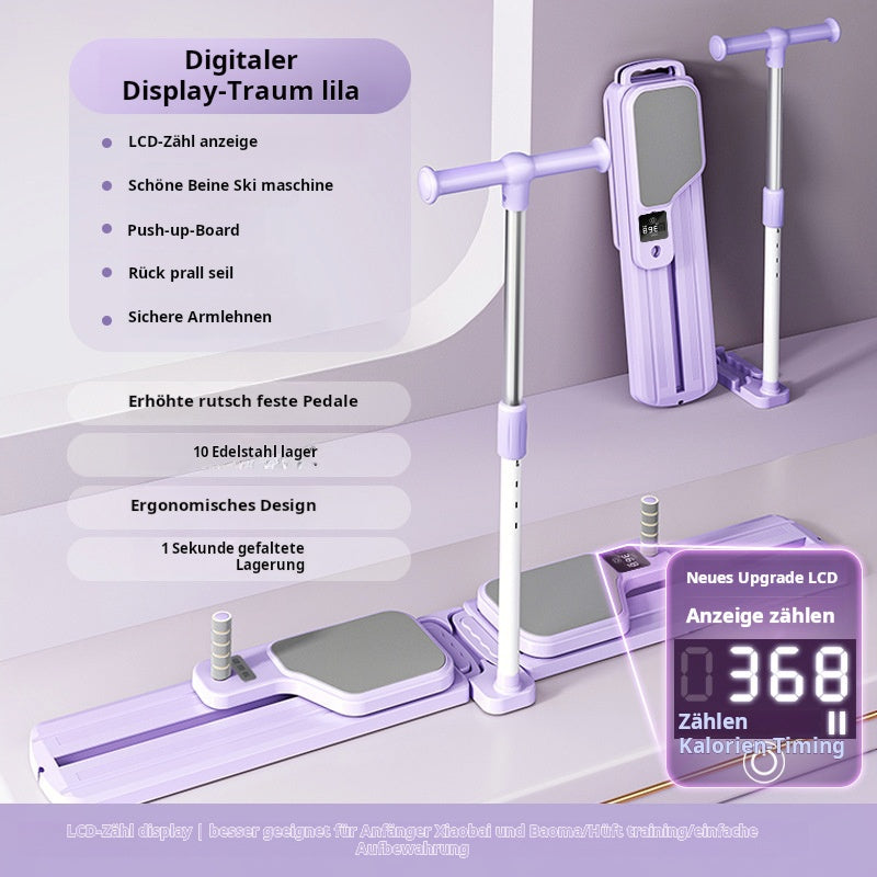 Multifunktionale Pilates-Reformer-Falttafel mit Knie-Timer und Widerstandsbändern für zu Hause für Bauch, Rücken, Schultern und Beinübungen